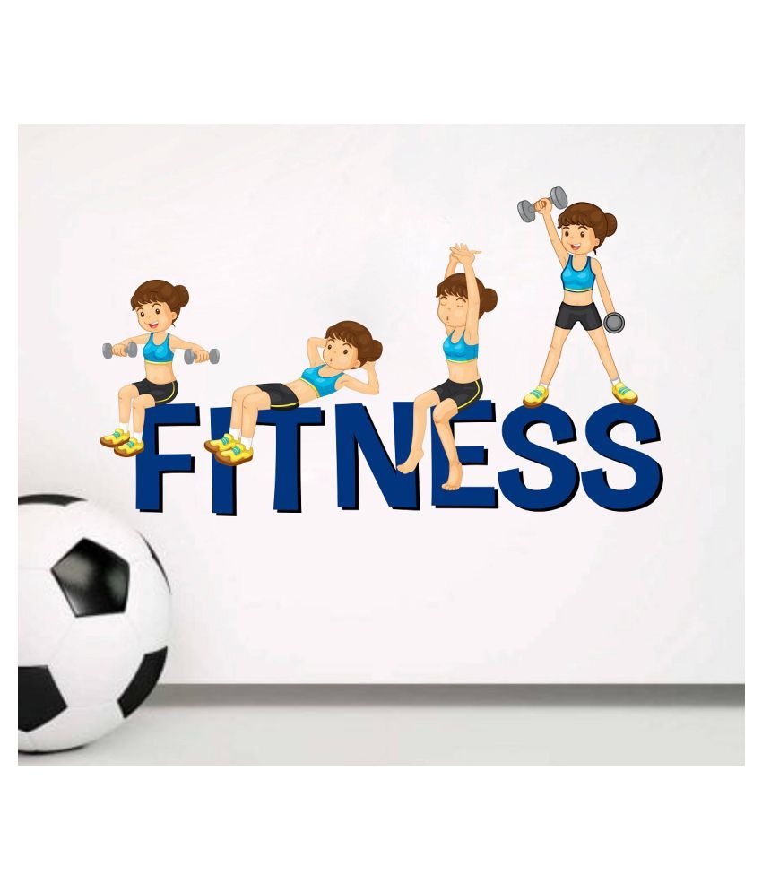     			Wallzone Gym Fitness Sticker ( 80 x 50 cms )