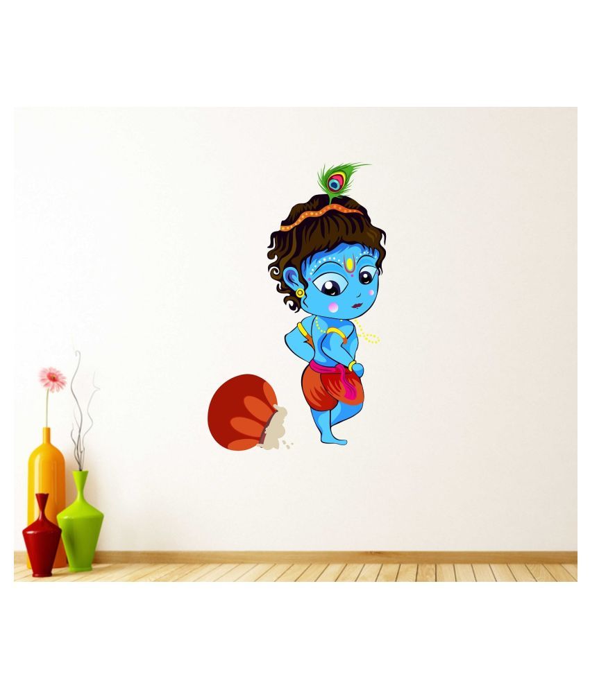 Wallzone Little Krishna Sticker ( 55 x 85 cms ) - Buy Wallzone ...