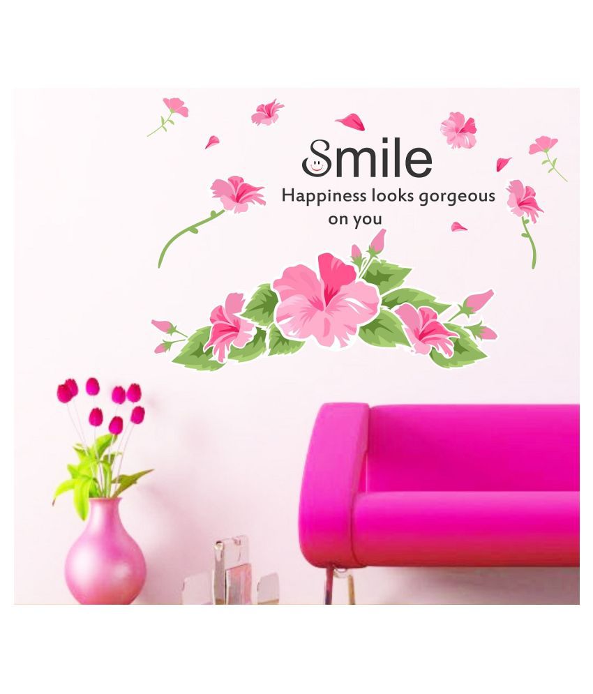     			Wallzone Smile Sticker ( 60 x 100 cms )