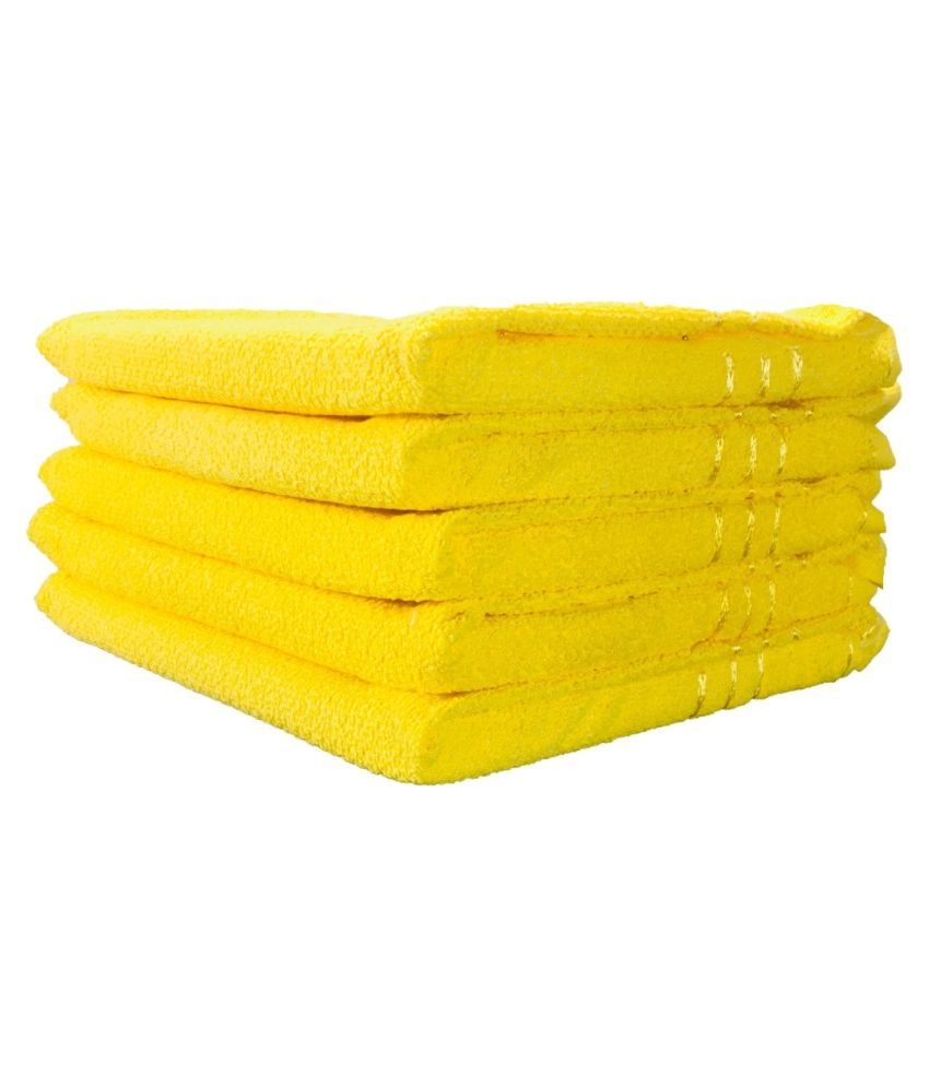     			Shop by room Set of 5 Hand Towel Yellow 33x51