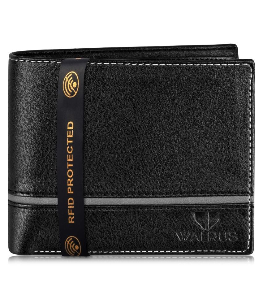     			Walrus Leather Black Casual Regular Wallet