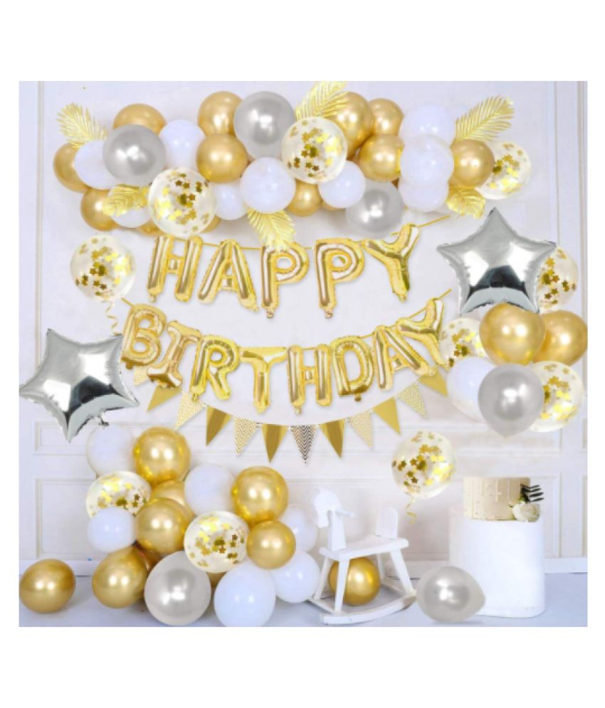     			Blooms Mall Decent Happy Birthday Decorations Kit 44 pcs. Combo