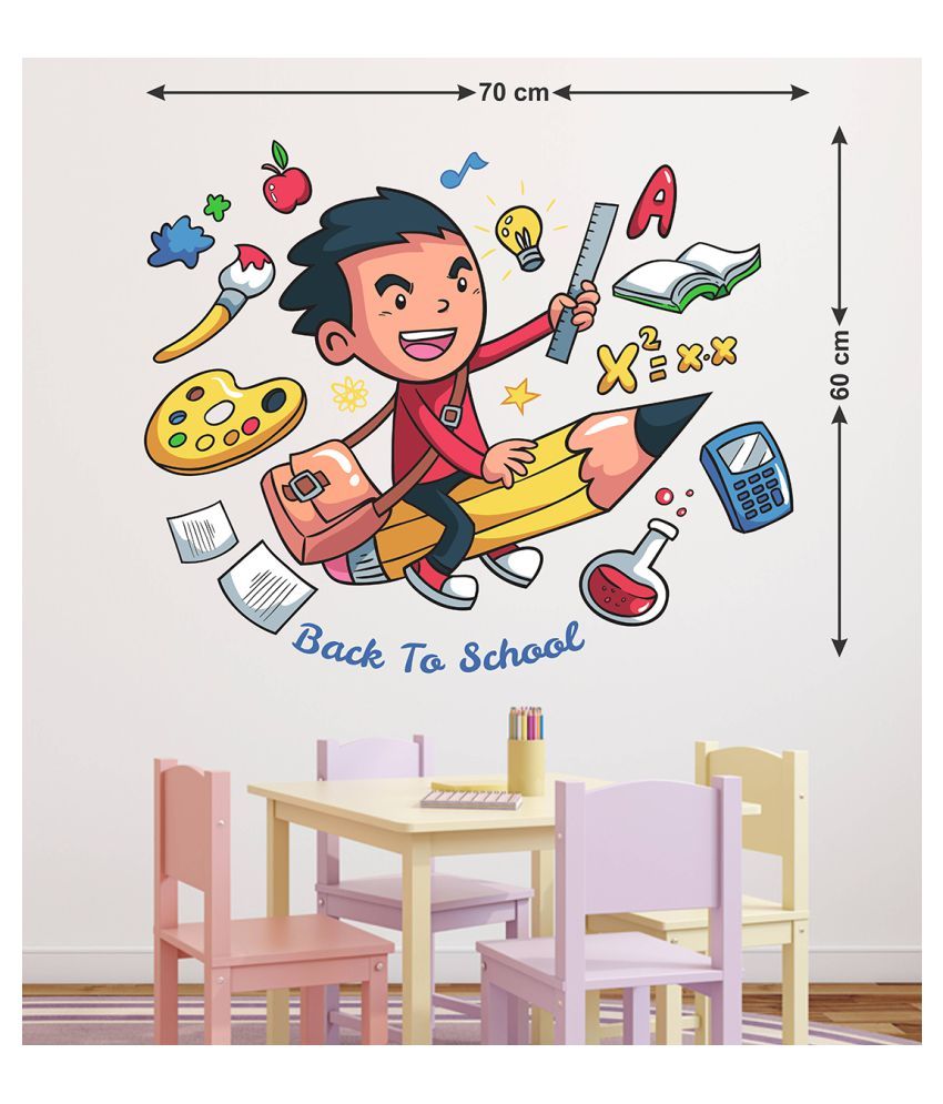     			Wallzone Back to School Sticker ( 70 x 75 cms )