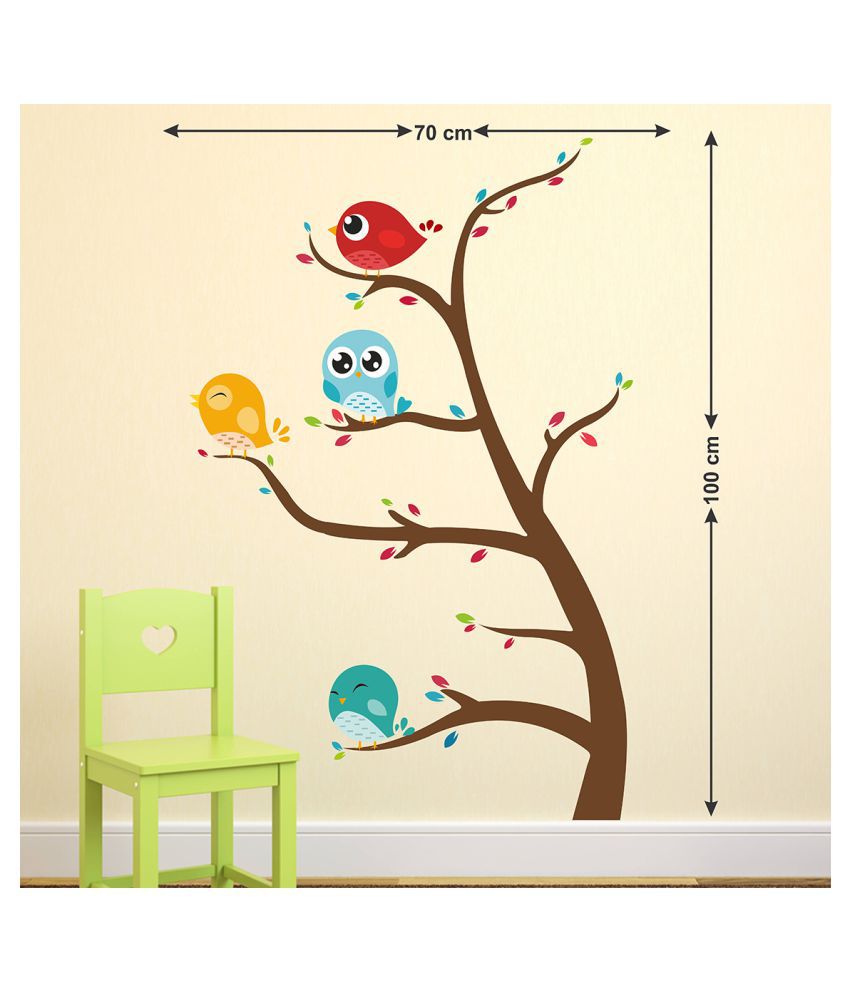     			Wallzone Birds in the Tree Sticker ( 70 x 75 cms )