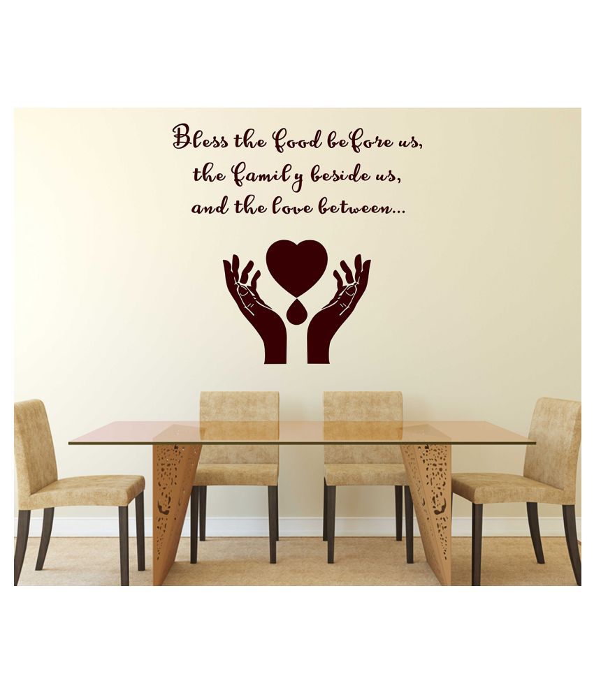     			Wallzone Bless Quotes Sticker ( 70 x 75 cms )