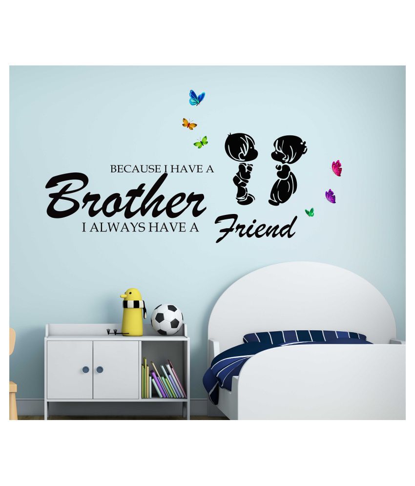     			Wallzone Brother Quotes Sticker ( 70 x 75 cms )
