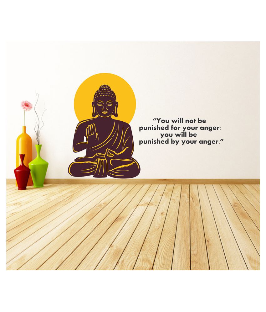 Wallzone Buddha Quotes Sticker ( 70 x 75 cms ) - Buy Wallzone ...
