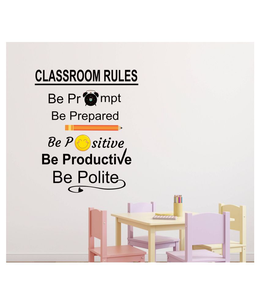     			Wallzone Classroom Rules Sticker ( 70 x 75 cms )