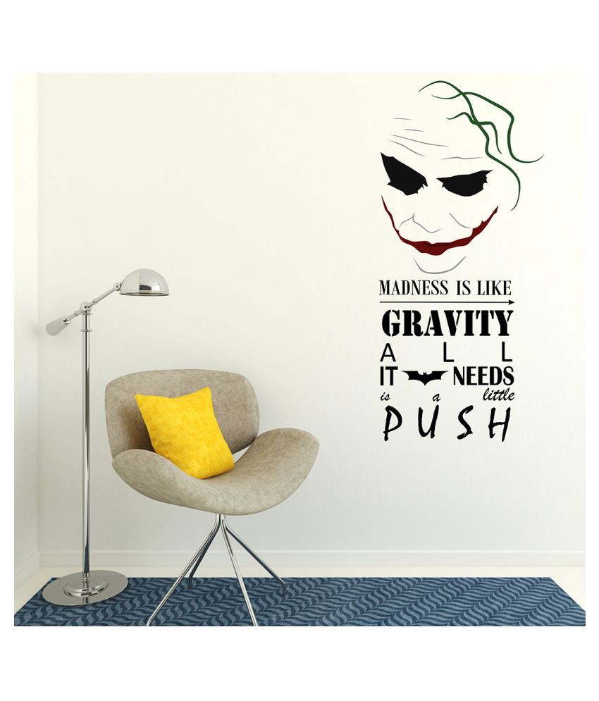     			Wallzone Joker Medium Vinyl Wallstickers (50 cm x 110 cm) Sticker ( 70 x 75 cms )