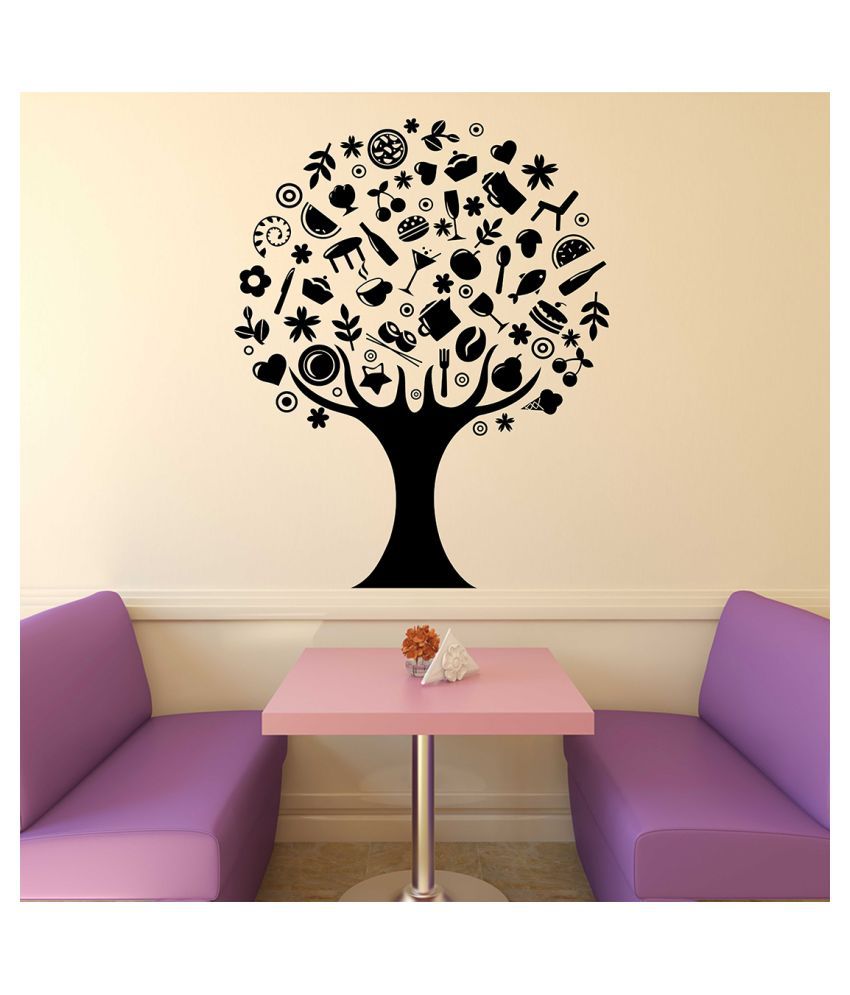     			Wallzone Kitchen Tree Sticker ( 70 x 75 cms )