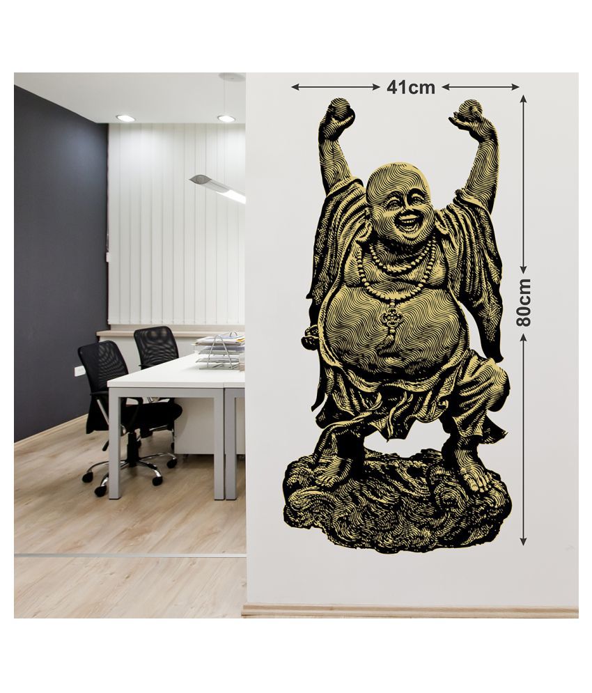     			Wallzone Laughing Buddha Sticker ( 70 x 75 cms )