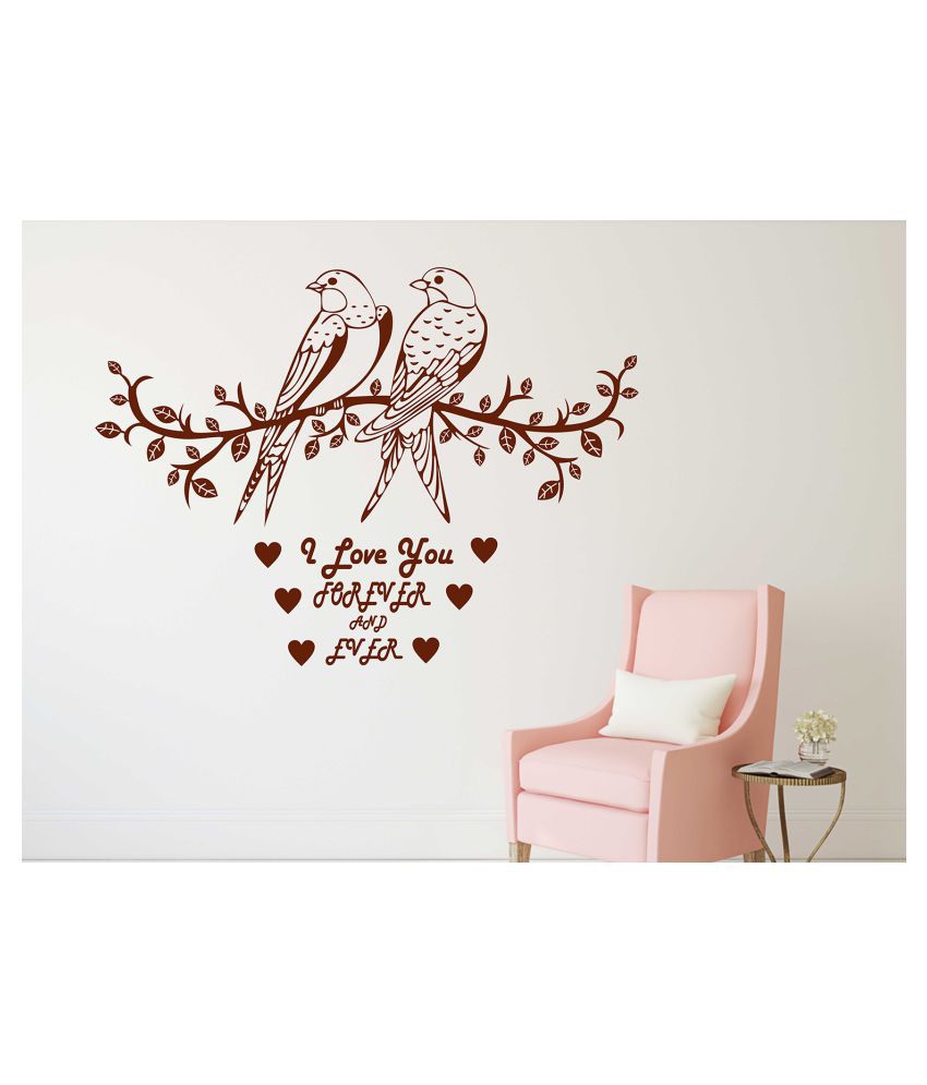     			Wallzone Love You Forever Sticker ( 70 x 75 cms )