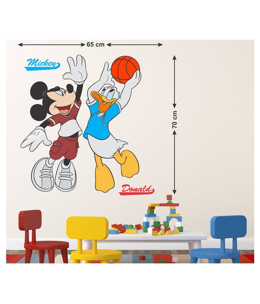     			Wallzone Mickey aand Donald Sticker ( 70 x 75 cms )