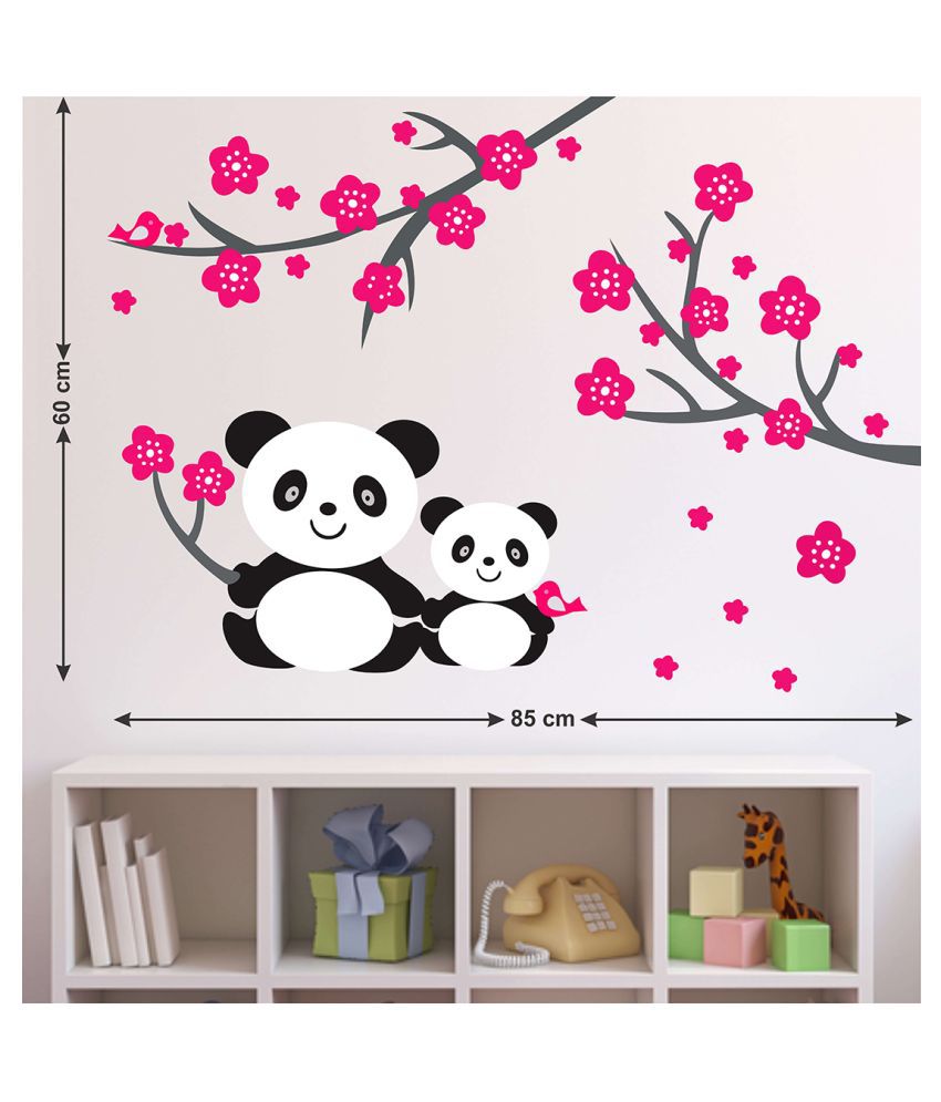     			Wallzone Panda Sticker ( 70 x 75 cms )
