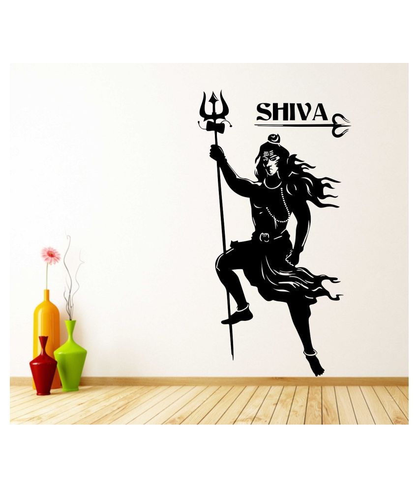     			Wallzone Shiva Medium Vinyl Wallstickers (55 cm x 100 cm) Sticker ( 70 x 75 cms )