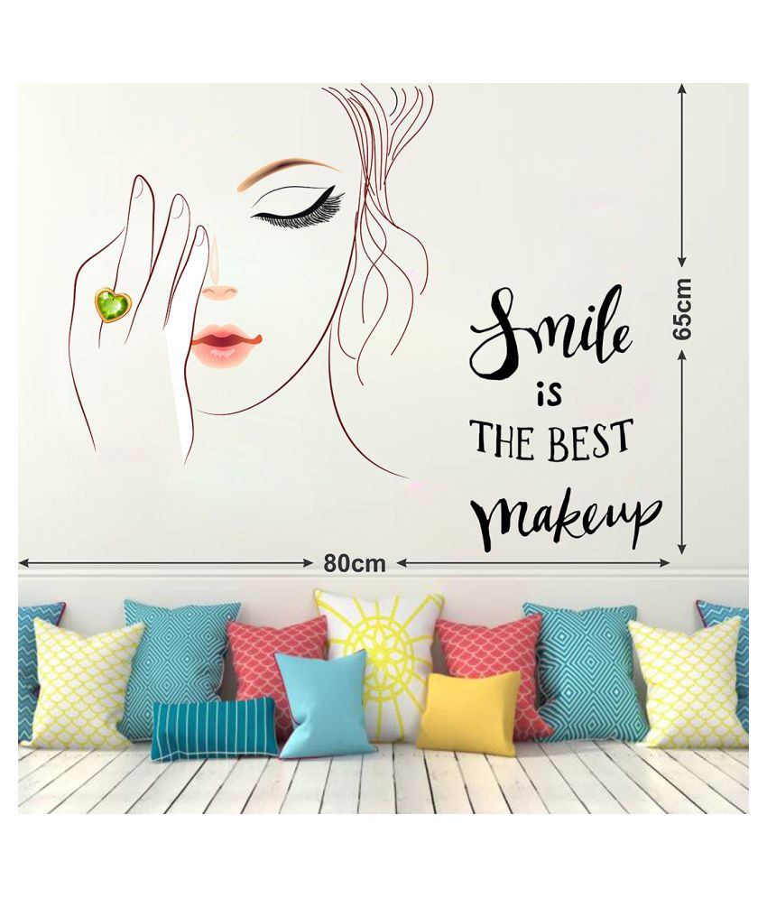     			Wallzone Smile is the Best Makeup Sticker ( 70 x 75 cms )