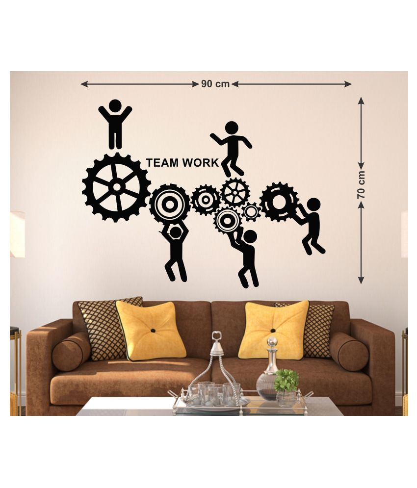     			Wallzone Team Work Sticker ( 70 x 75 cms )