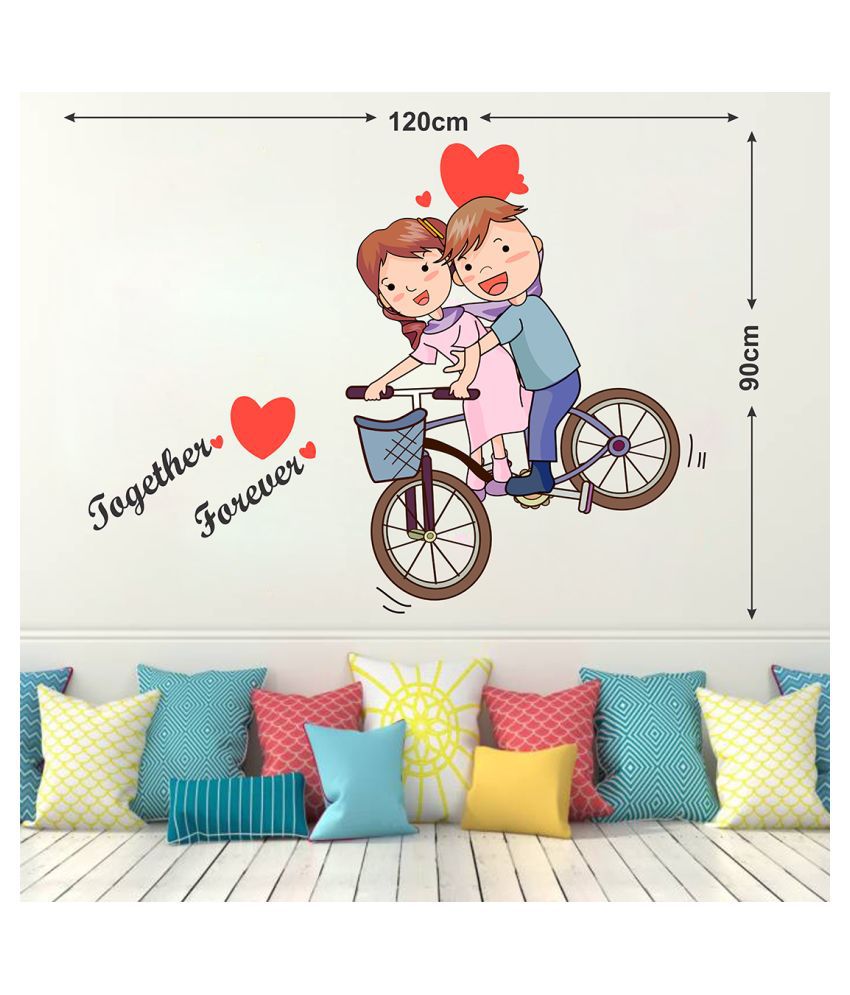     			Wallzone Together Forever Sticker ( 70 x 75 cms )