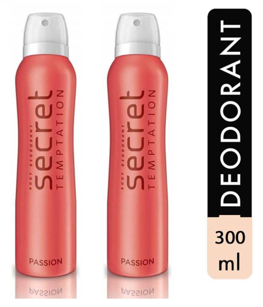     			Secret temptation Passion Deodorant Spray for Women 150 ml ( Pack of 2 )