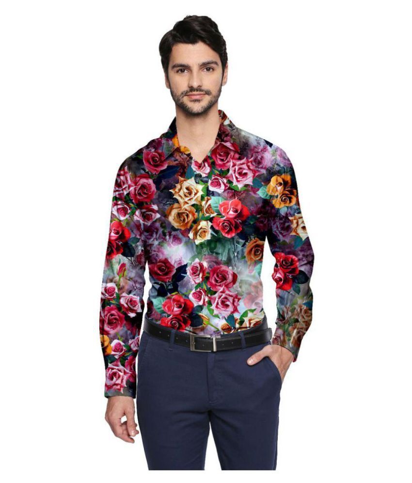 buha brothers cotton polyester blend printed shirt fabric