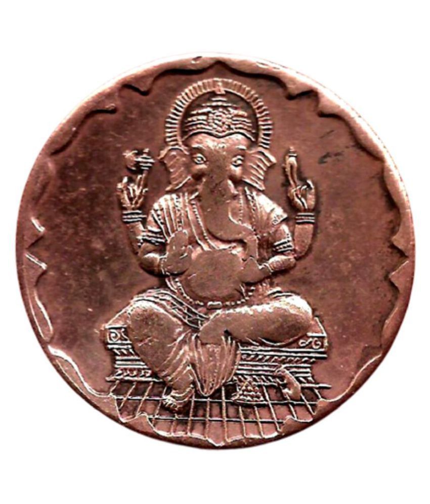     			Lord Shree Ganesh Ji EAST INDIA COIN 1818. One Anna Temple Token Coin