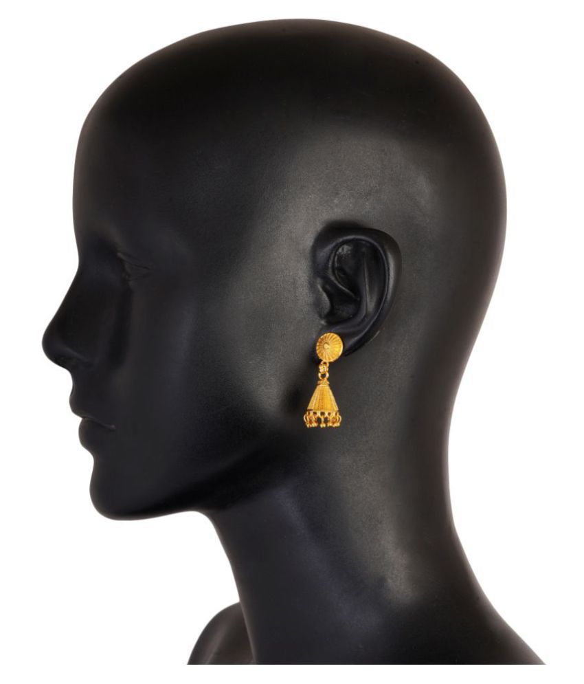 ZIKU JEWELRY - Golden Jhumki Earrings ( Pack of 1 ) - Buy ZIKU JEWELRY ...