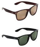 Creature - Brown Square Sunglasses ( Pack of 2 )