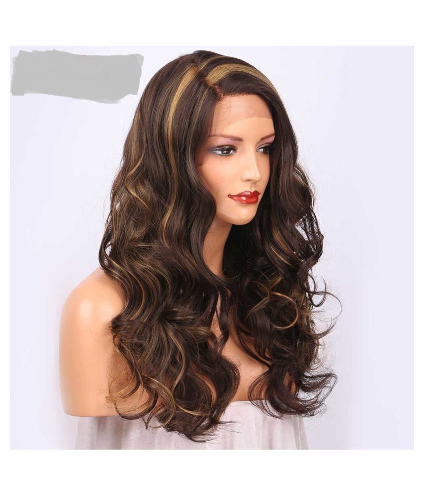 Wavy Clip In Hair Extension Highlight Brown Buy