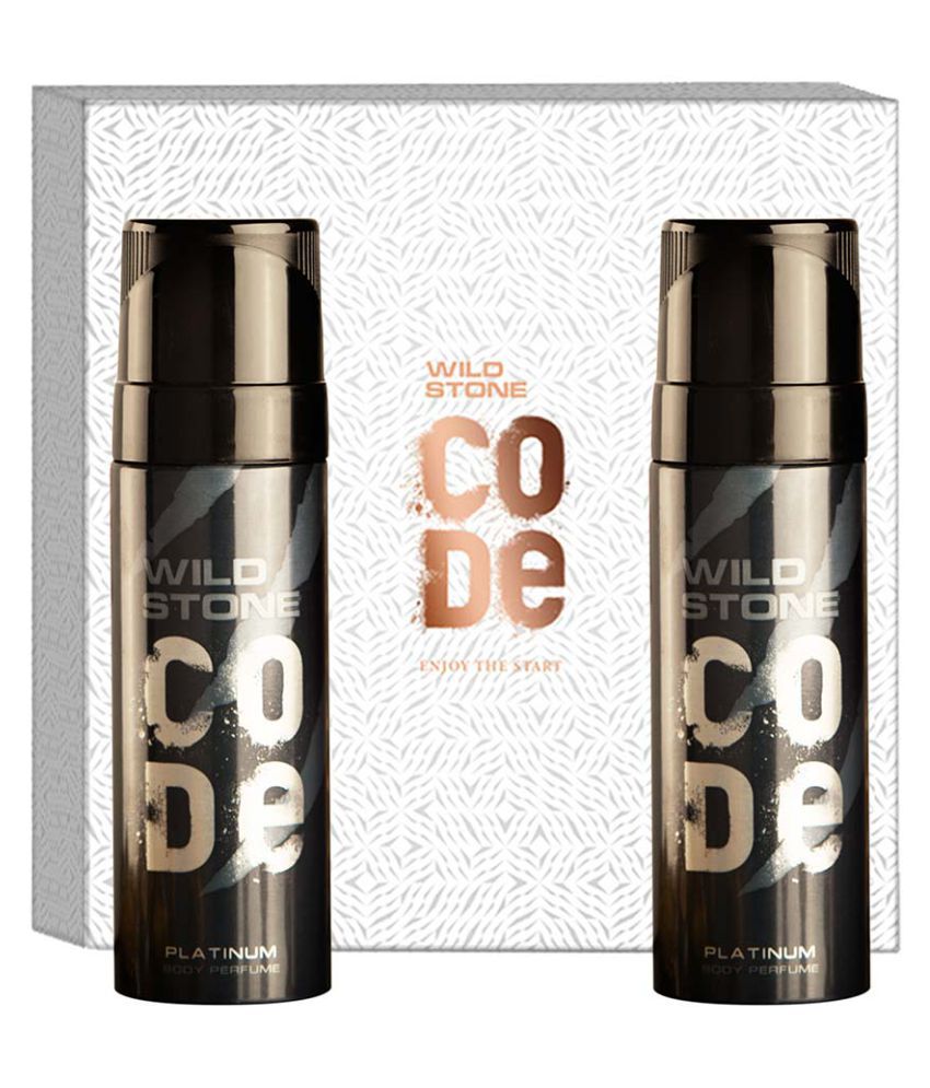     			Wild Stone Gift Box with Code Platinum Body Perfume, Pack of 2 (120ml Each) Perfume Body Spray - For Men (240 ml, Pack of 2)