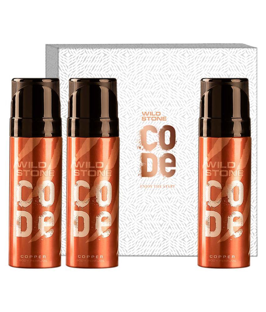     			Wild Stone Gift Box with Code Copper Body Perfume, Pack of 3 (120ml Each) Perfume Body Spray - For Men (360 ml, Pack of 3)