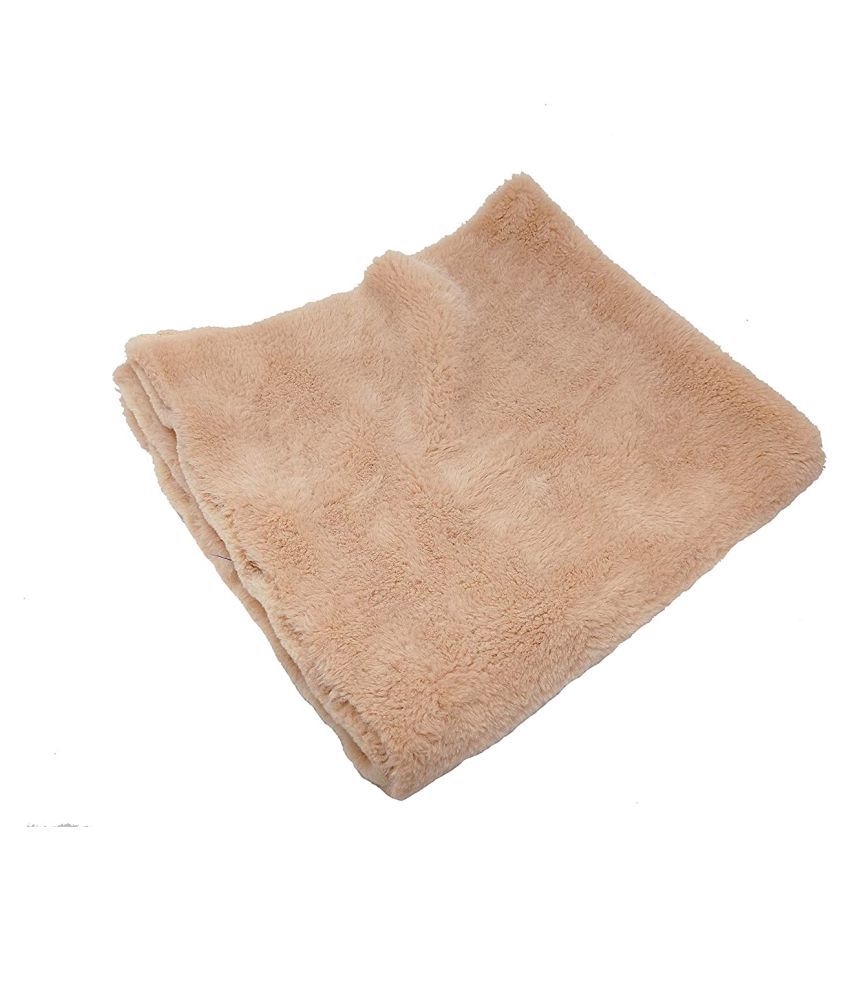     			PRANSUNITA Super Soft Rabbit Carpet Fur Cloth, Size 38" x 32", Hair Length 10 mm, Used for Dresses, Home Furnishing, Soft Toys Making, and Jackets Etc, Colour – Light Brown