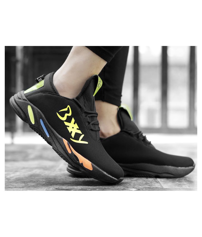 YUVRATO BAXI Sports Black Running Shoes 