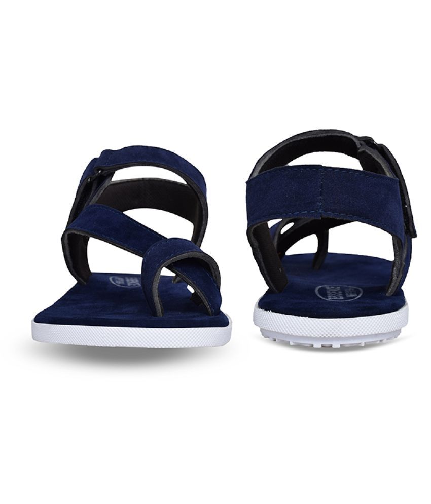 blue suede sandals