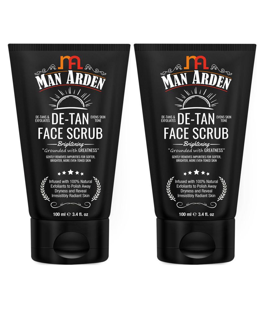     			Man Arden De Tan Brightening Face Scrub - De-Tans & Exfoliates Skin - With Vitamin C, 100 ml (1+1 Free Offer)