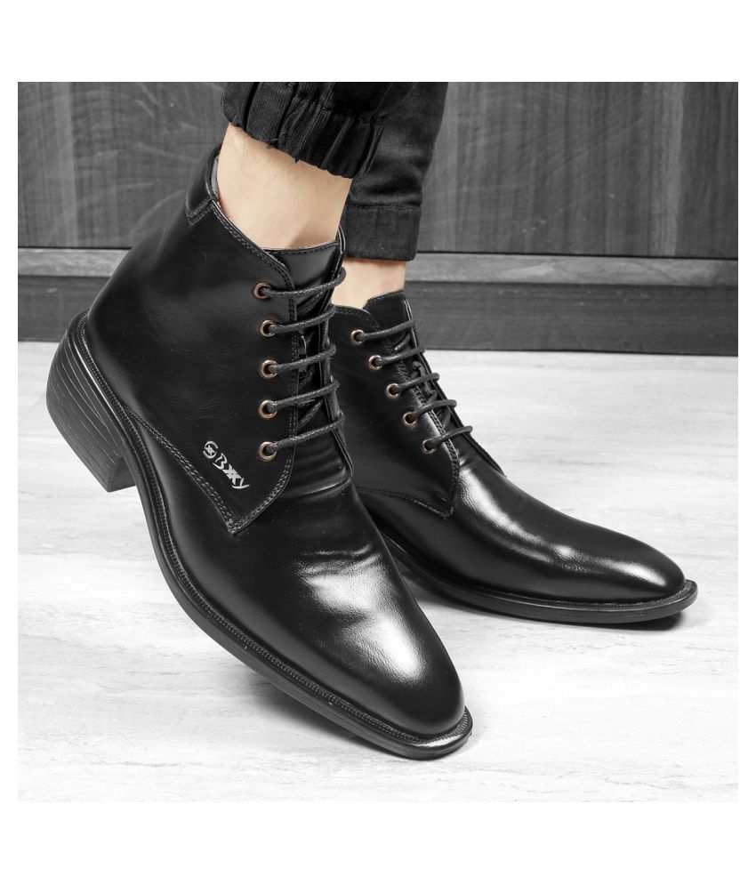     			YUVRATO BAXI Black Formal Boot