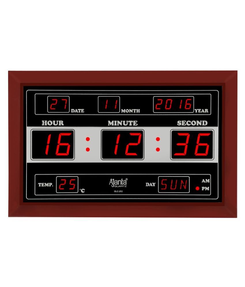 Ajanta Quartz Rectangular Digital Wall Clock ( 5 x 38 cm ) Buy Ajanta