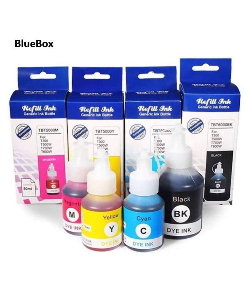 BlueBox FOR BROTHER MFCT810 Multicolor Pack of 4 Ink bottle for REFILL