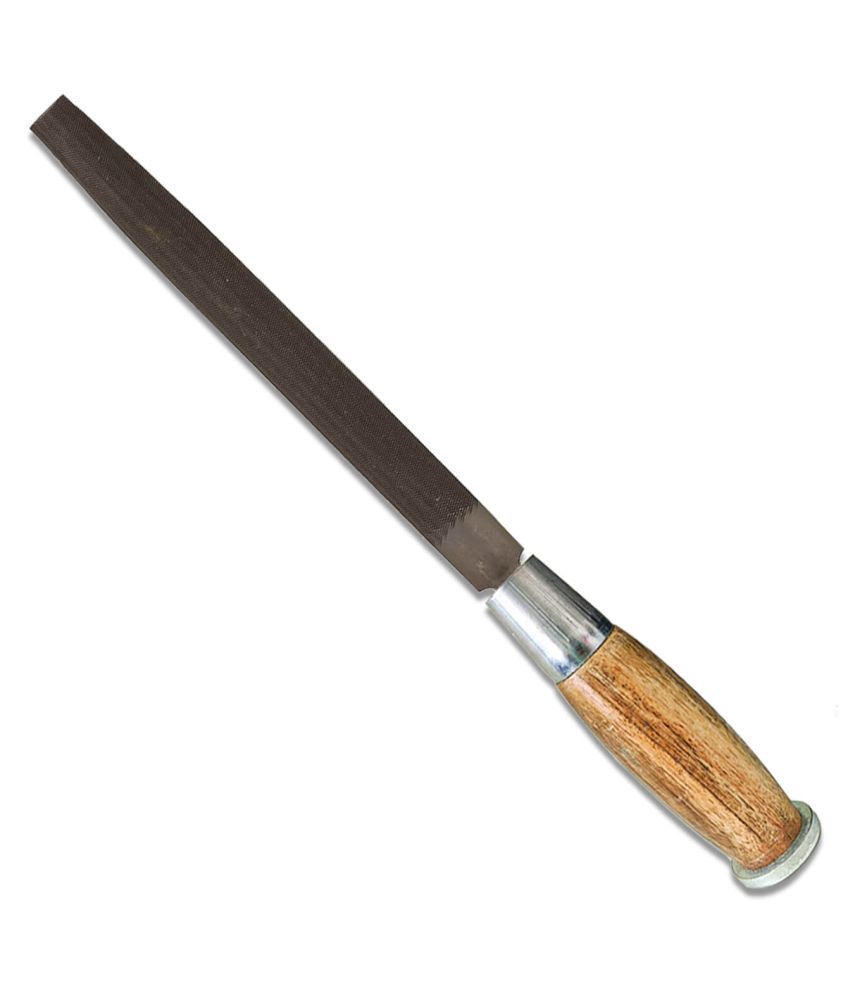     			Amb File Wooden Handle Steel Cut Half Round 10 Inches