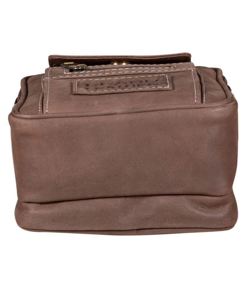 BRAND LEATHER 100 Genuine Hunter Leather Cross Body Sling Bag Buy