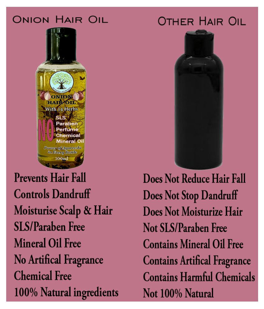 MODERN AYURVEDA Onion Hair Oil To Stop Hair Fall With 14 herbs 100 mL