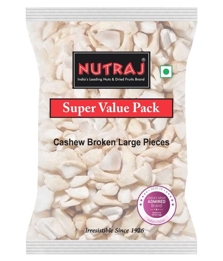     			Nutraj Broken Cashews 4 Pieces (4 Tukda) Split Nut  400g (Pack of 2)