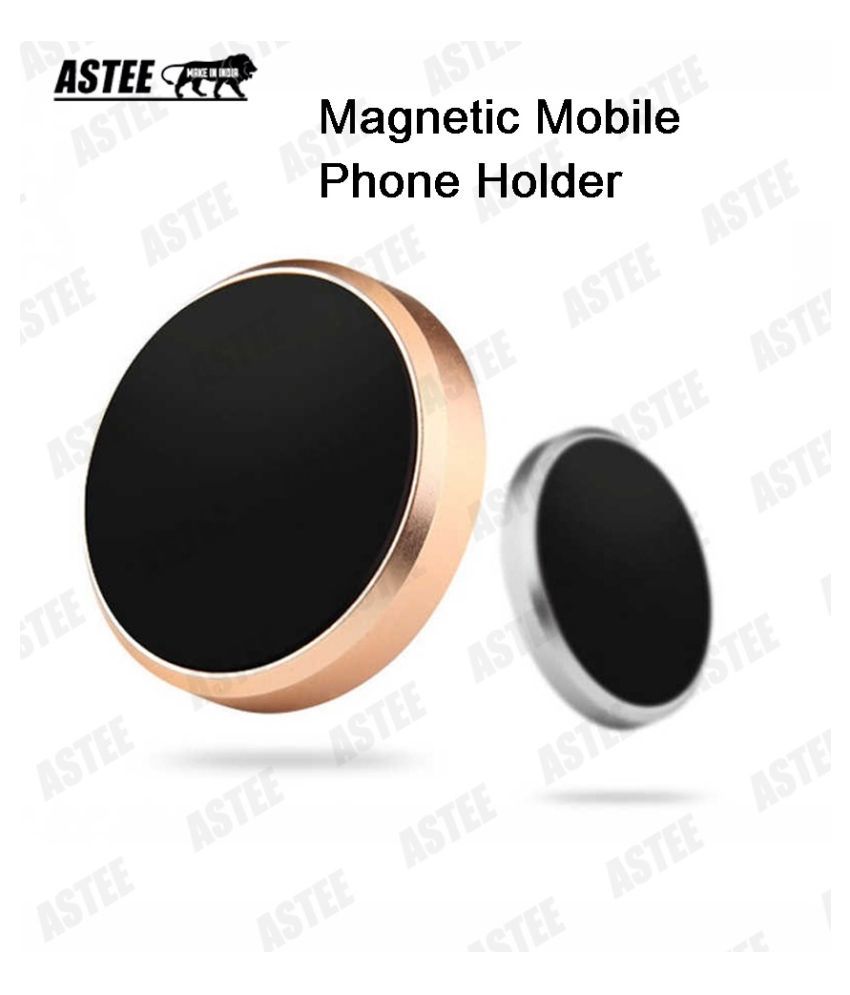 Astee Powerfull Universal Black Magnetic Car Mount Mobile Phone Holder for Dashboard, Windscreen or Work Desk Black