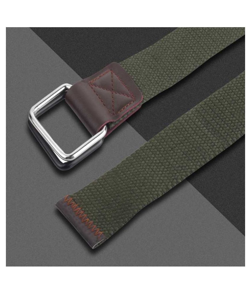     			Davidson Black Canvas Casual Belt