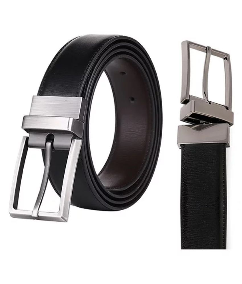     			Davidson Black Faux Leather Casual Belt