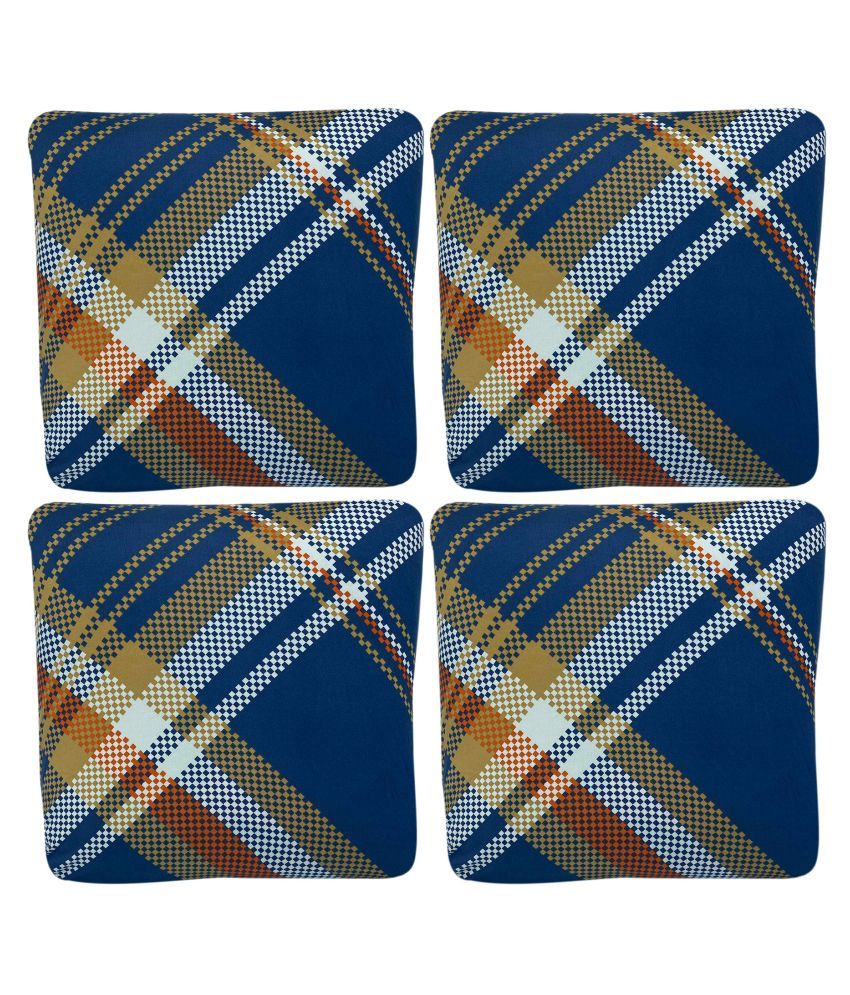     			House Of Quirk Set of 4 Polyester Cushion Covers 40X40 cm (16X16)