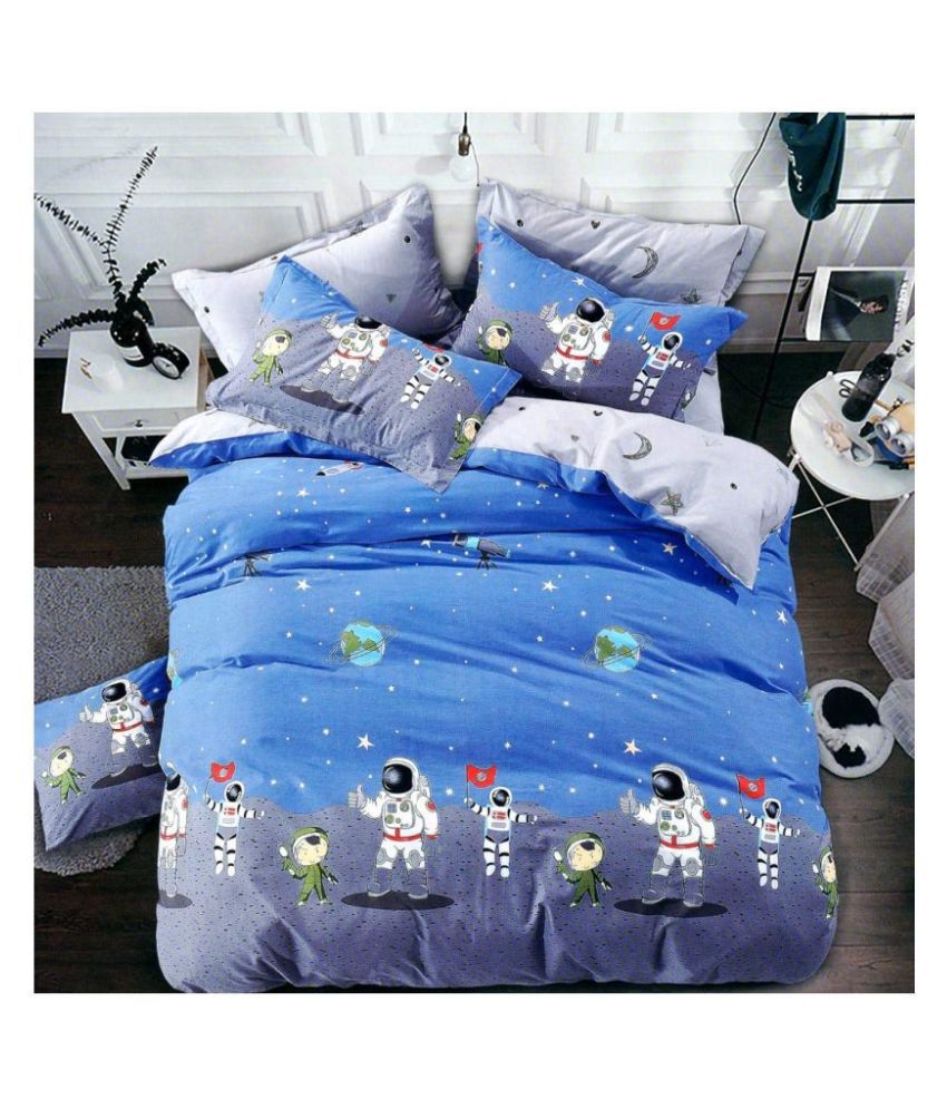 HomeStore-YEP Glace Cotton Double Bedsheet with 2 Pillow Covers ( 245 cm x 225 cm )