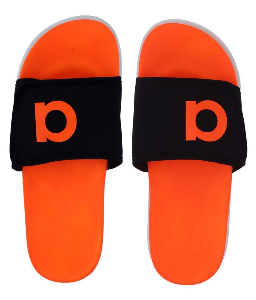 adidas orange slippers