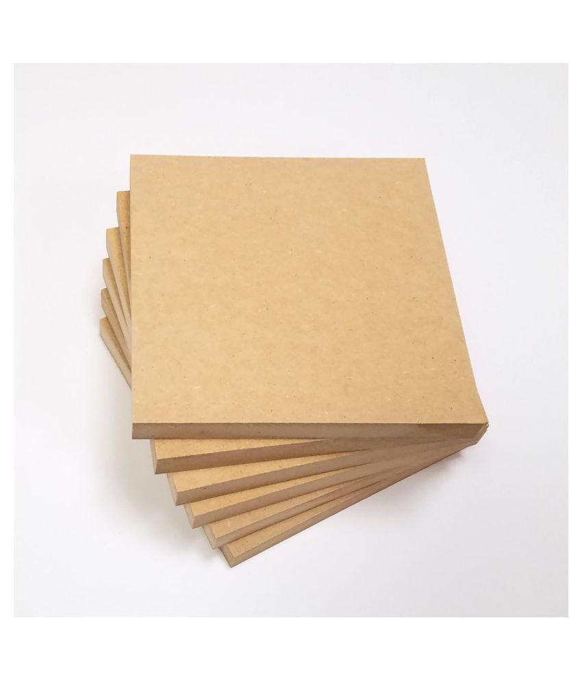 Whittlewud 7mm Thickness pack of 6 Blank Wood MDF Board,MDF Chipboard