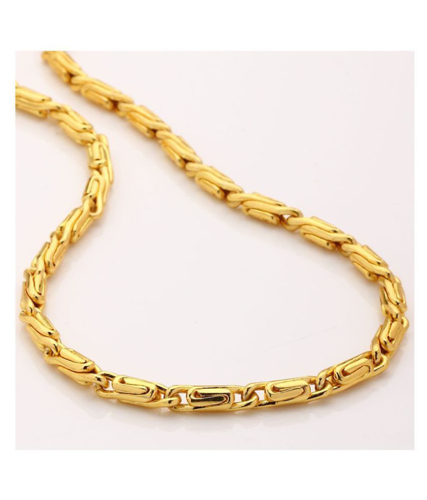     			WORLD OF JEWELS Gold Plated Chain ( Set of 1 )