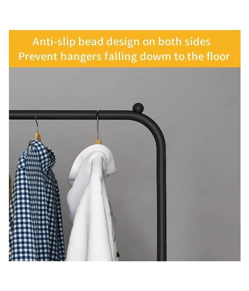 HomeCloud Stainless Steel Cloth Hanger Leaf Design, Multipurpose Garments  Rack with Bottom Shelves
